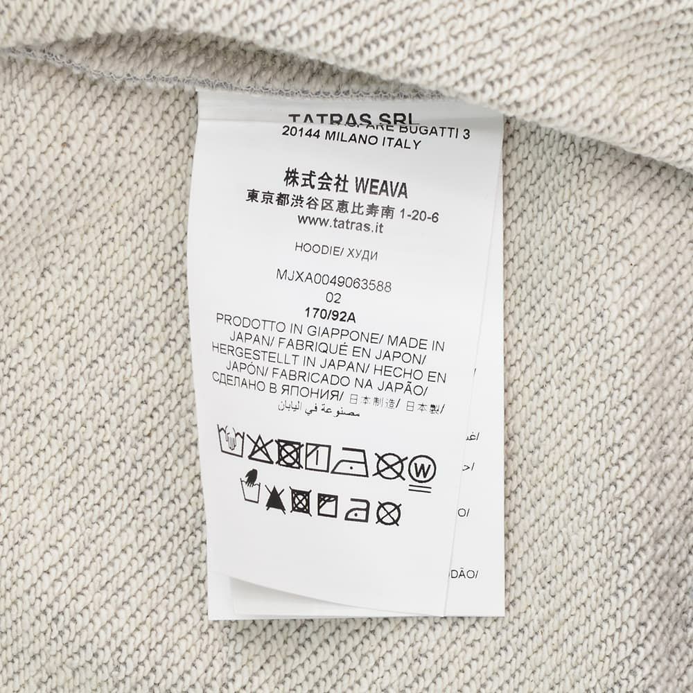 タトラスTATRASプルオーバーパーカーメンズスウェットパーカーAGULIAアギラオフホワイト白シルケットコットン裏パイル左袖エンボスロゴオーバーサイズ国内正規品でらでら公式ブランド