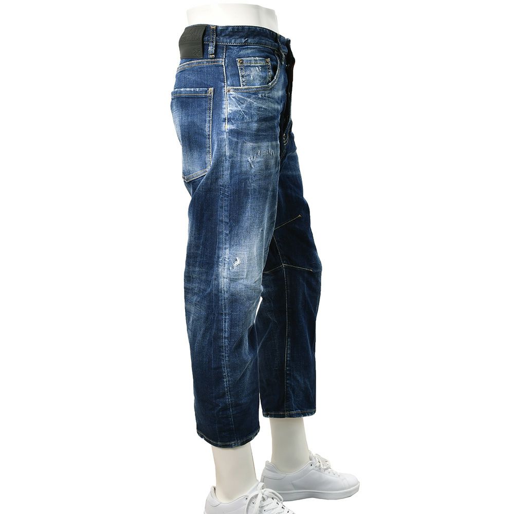ディースクエアードDSQUARED2ダメージデニムメンズDUCATIコラボKawaiiJeansモデルコットンインディゴブルーウォッシュ国内正規品でらでら公式ブランド