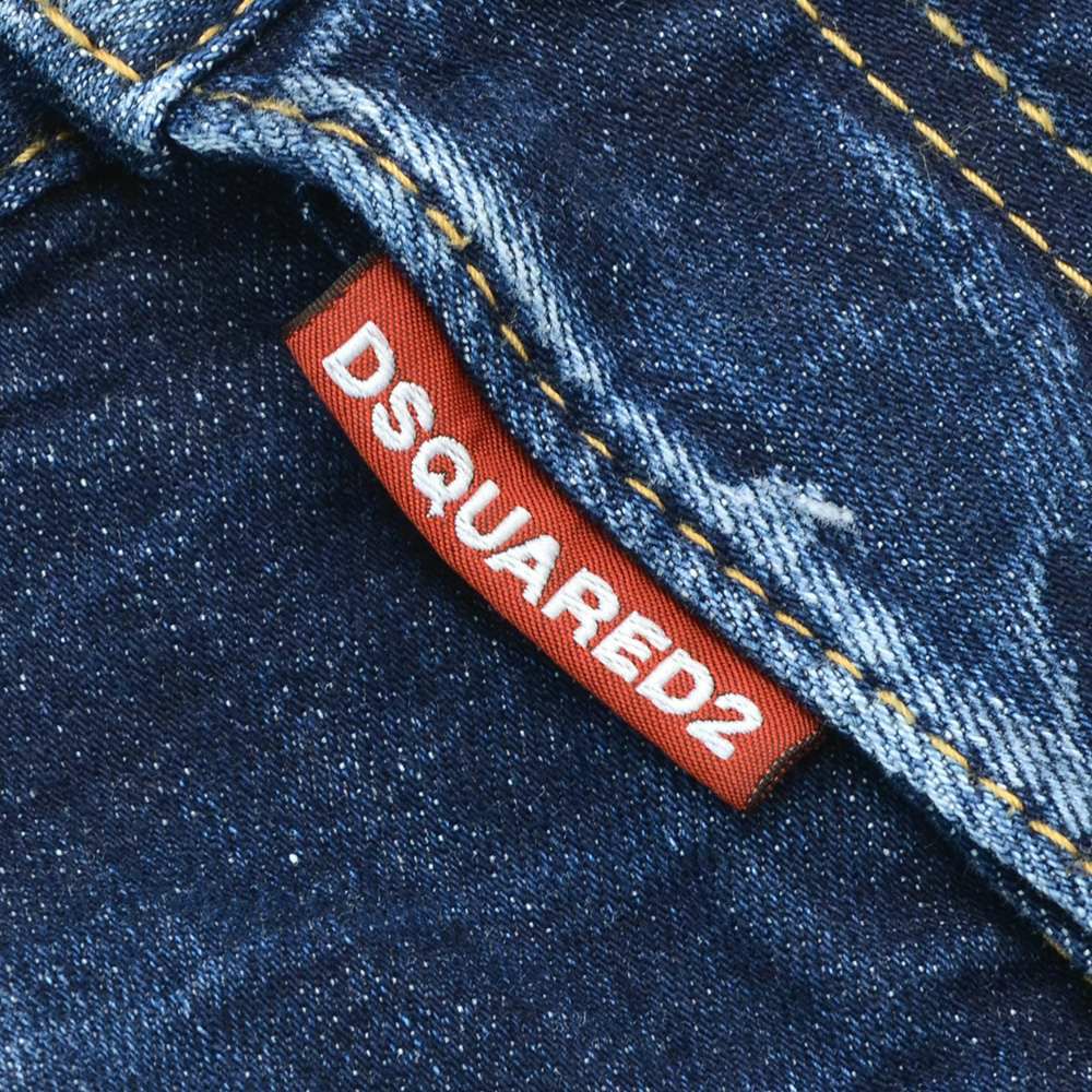ディースクエアードDSQUARED2ダメージデニムメンズDUCATIコラボKawaiiJeansモデルコットンインディゴブルーウォッシュ国内正規品でらでら公式ブランド