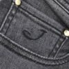 ヤコブコーエンJACOBCOHENストレッチデニムメンズNICKSLIMニックスリムコットンポリブラックウォッシュレザーバックパッチ国内正規品でらでら公式ブランド