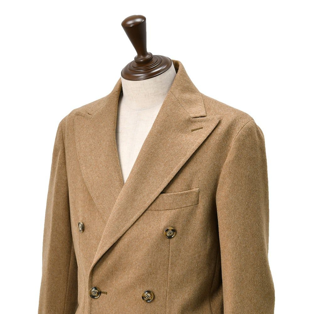 【ポイント8倍11/119:59まで】バルバBARBAダブルブレストコートメンズCLANGクランウールLoroPiana社製ファブリックキャメルミドル丈6つ釦国内正規品でらでら公式ブランド