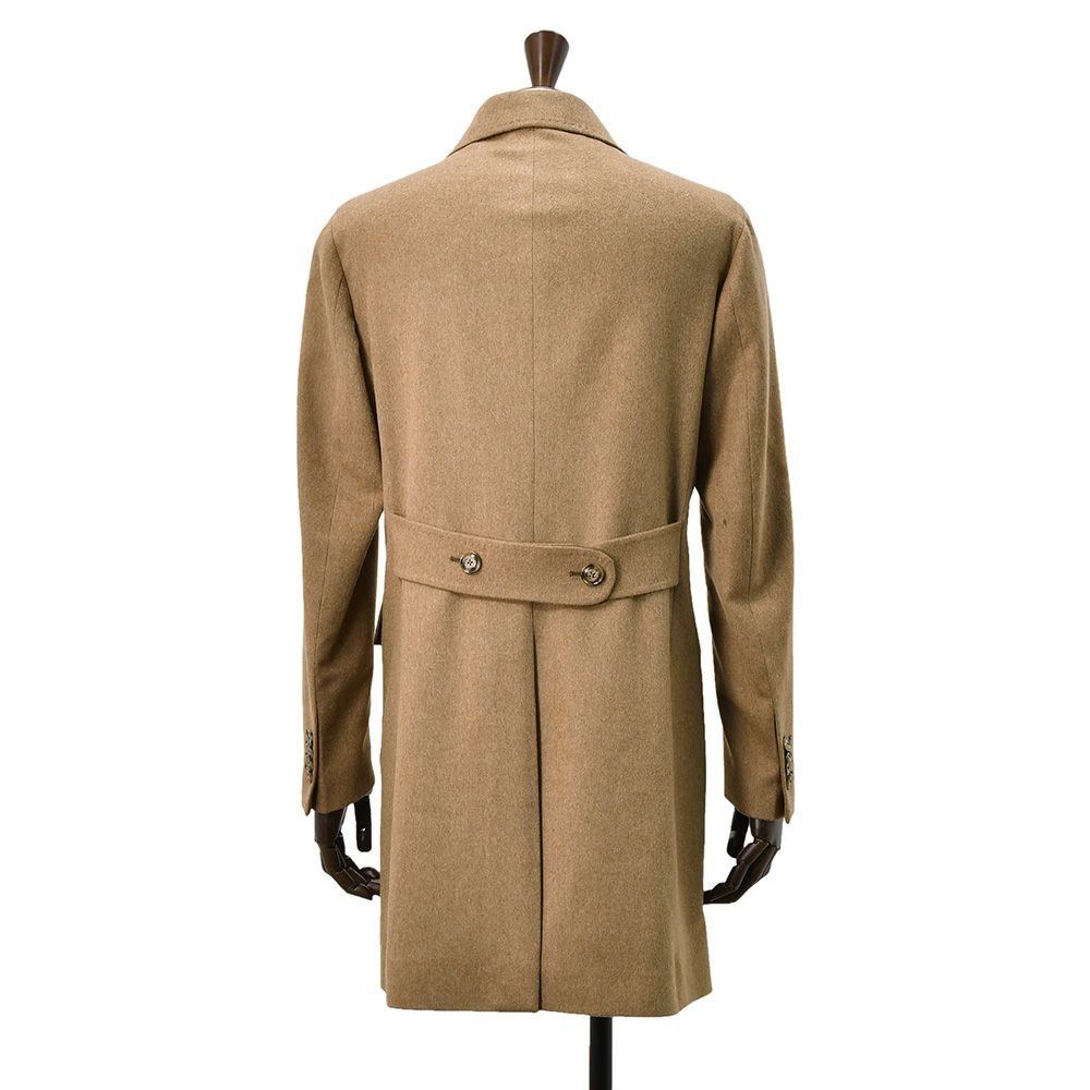 【ポイント8倍11/119:59まで】バルバBARBAダブルブレストコートメンズCLANGクランウールLoroPiana社製ファブリックキャメルミドル丈6つ釦国内正規品でらでら公式ブランド