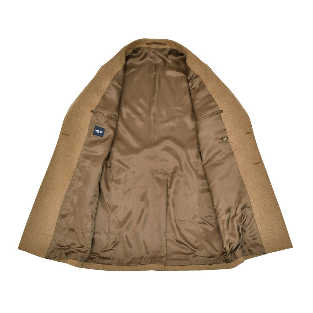 【ポイント8倍11/119:59まで】バルバBARBAダブルブレストコートメンズCLANGクランウールLoroPiana社製ファブリックキャメルミドル丈6つ釦国内正規品でらでら公式ブランド