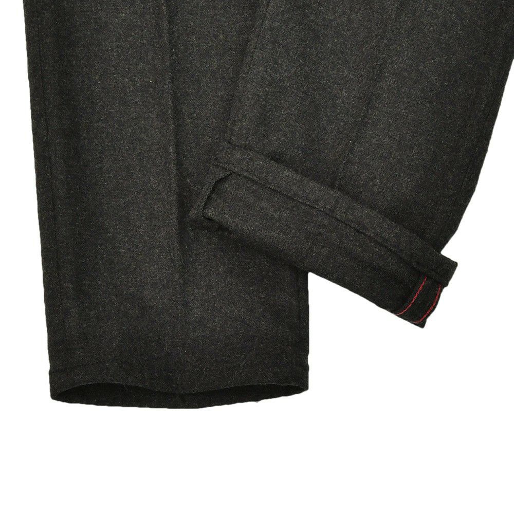 インコテックスINCOTEXウールスラックスメンズ100番ウールポリエステル混紡チャコールグレーノープリーツフランネル国内正規品でらでら公式ブランド