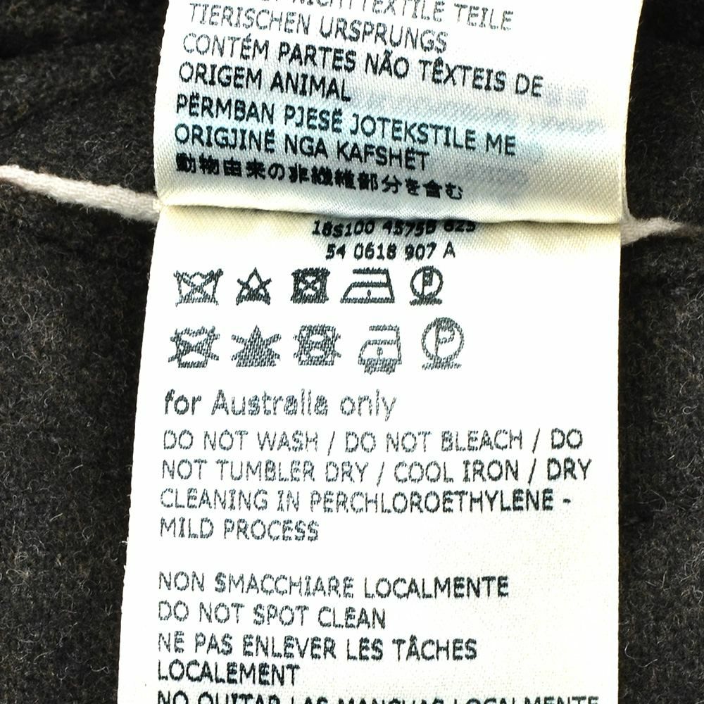 インコテックスINCOTEXウールスラックスメンズ100番ウールポリエステル混紡チャコールグレーノープリーツフランネル国内正規品でらでら公式ブランド