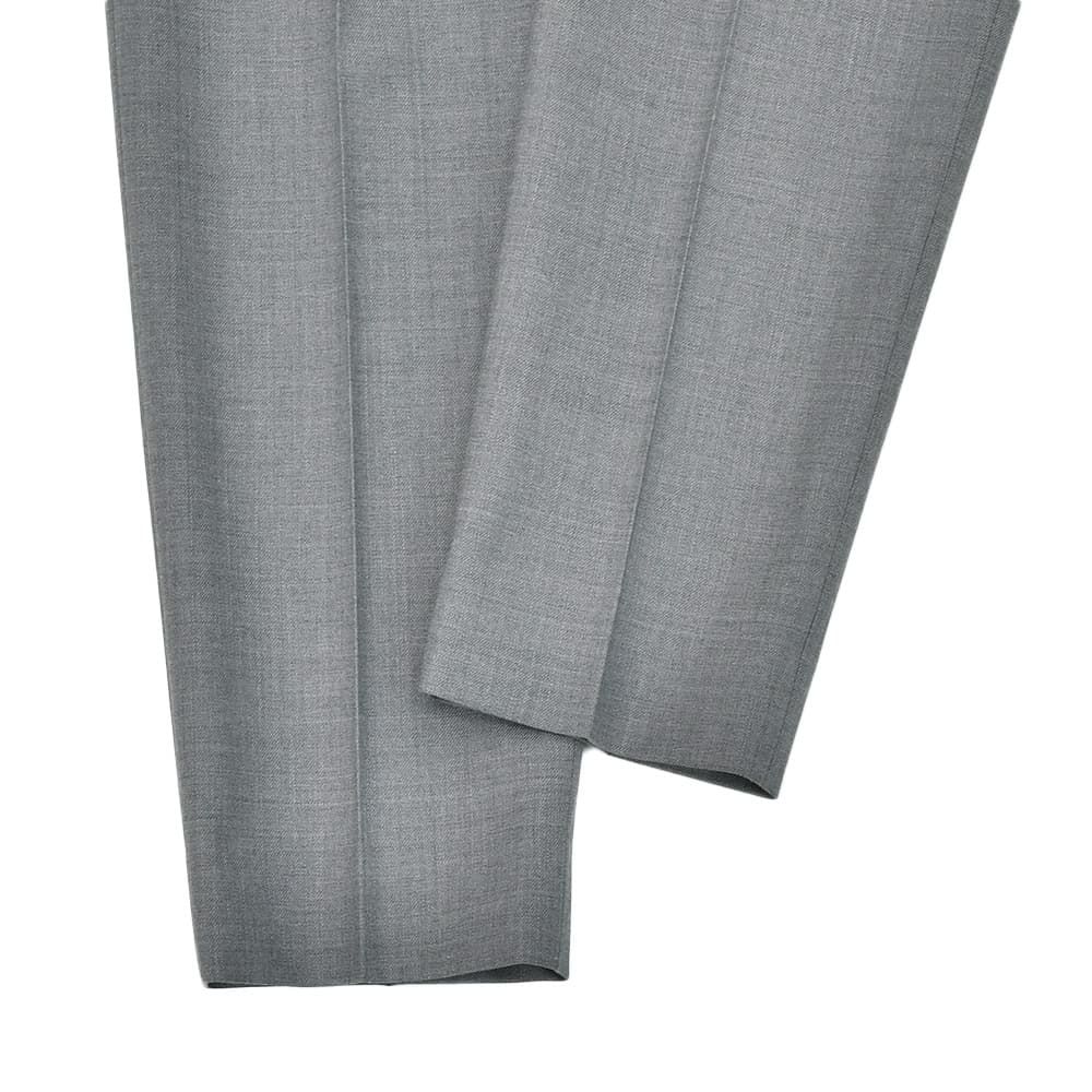 ビーエイブルBEABLEテーパードスラックスメンズイージーパンツRICCARDOリカルドウォッシャブルウール生地グレーメランジ1プリーツストレッチツイル国内正規品でらでら公式ブランド