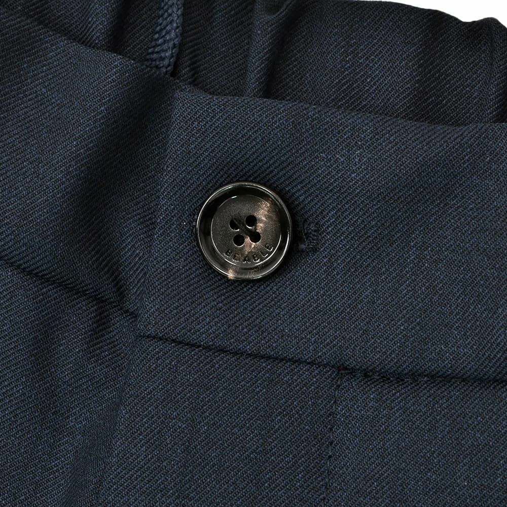 ビーエイブルBEABLEテーパードスラックスメンズイージーパンツRICCARDOリカルドウォッシャブルウール生地ネイビー紺1プリーツストレッチツイル国内正規品でらでら公式ブランド