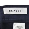 ビーエイブルBEABLEテーパードスラックスメンズイージーパンツRICCARDOリカルドウォッシャブルウール生地ネイビー紺1プリーツストレッチツイル国内正規品でらでら公式ブランド