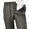 ブリリアBRIGLIA1949イージースラックスメンズストライプ柄パンツMONTREALPモントレアルアクティブメリノウールチャコール×ブラウンリラックステーパードバックシャーリング仕様国内正規品でらでら公式ブランド