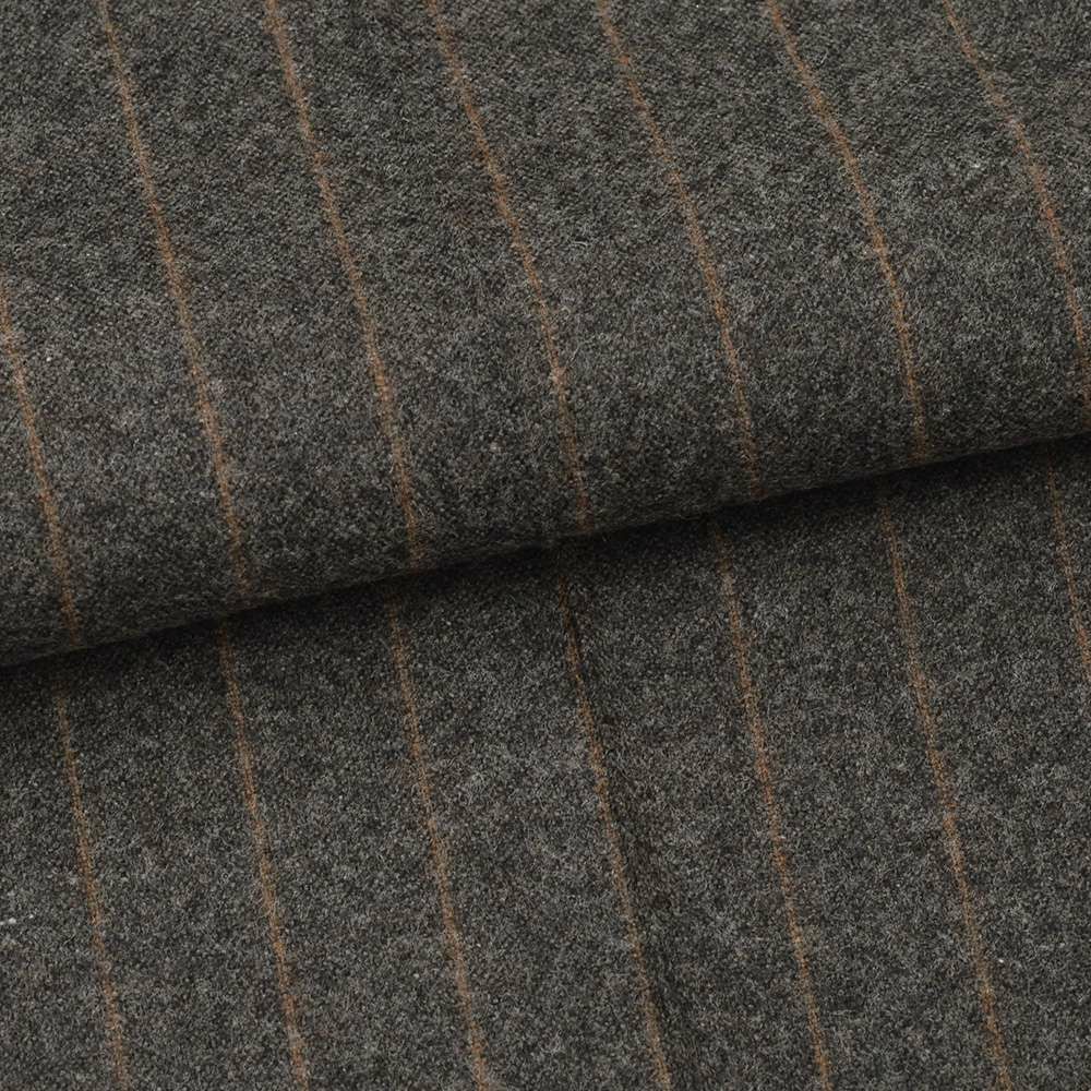 ブリリアBRIGLIA1949イージースラックスメンズストライプ柄パンツMONTREALPモントレアルアクティブメリノウールチャコール×ブラウンリラックステーパードバックシャーリング仕様国内正規品でらでら公式ブランド