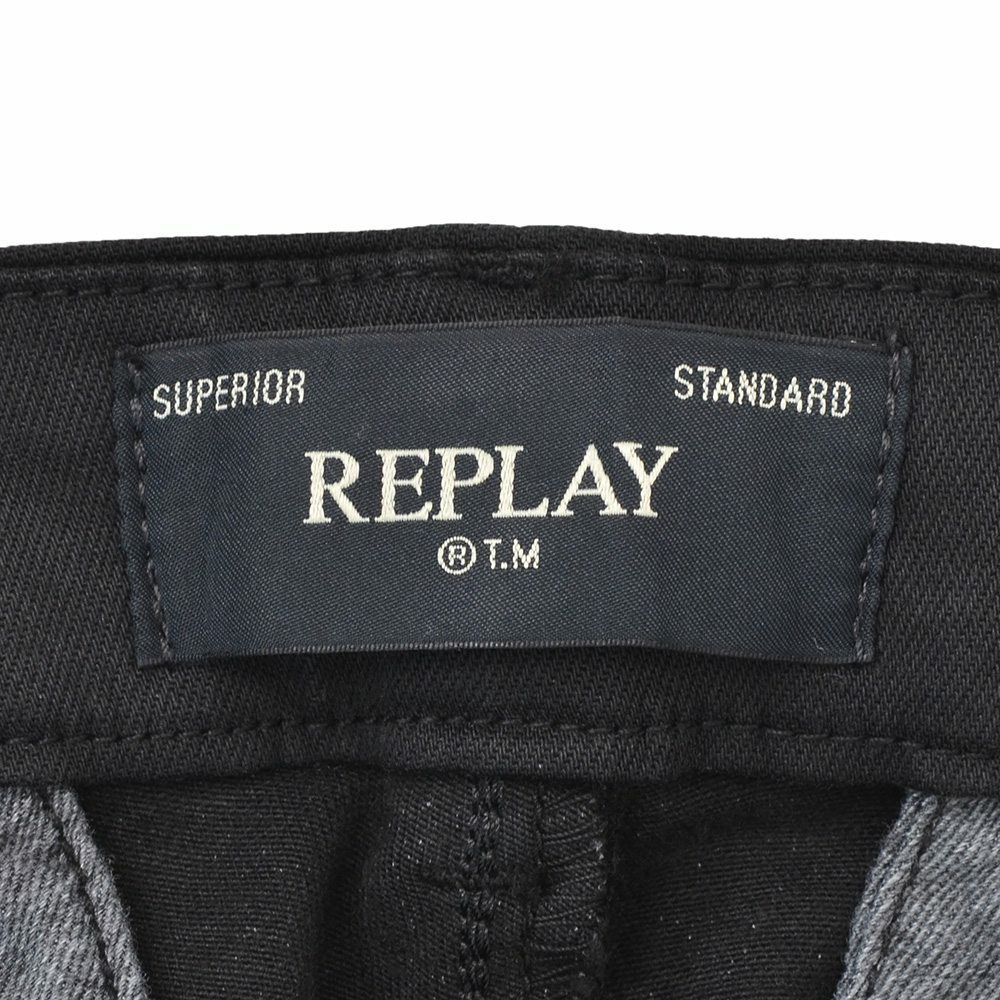 リプレイREPLAYカーゴパンツメンズストレッチパンツJAANモデルHyperflexハイパーフレックスシリーズブラック黒10.5オンススリムフィット国内正規品でらでら公式ブランド