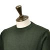 フィリッポデローレンティスFILIPPODELAURENTIISクルーネックニットメンズミドルゲージ製品染めエクストラファインメリノウールダークオリーブリブ仕様10ゲージ国内正規品でらでら公式ブランド