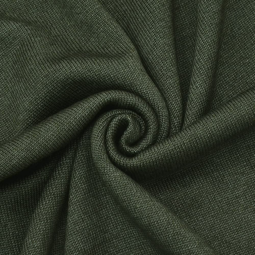 フィリッポデローレンティスFILIPPODELAURENTIISクルーネックニットメンズミドルゲージ製品染めエクストラファインメリノウールダークオリーブリブ仕様10ゲージ国内正規品でらでら公式ブランド