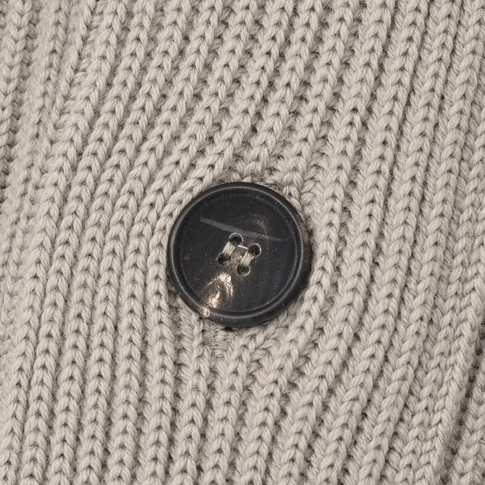 フィリッポデローレンティスFILIPPODELAURENTIISショールカラーカーディガンメンズリブ編みミドルゲージニットエクストラファインメリノウールグレージュ長袖スリムフィット7ゲージ国内正規品でらでら公式ブランド