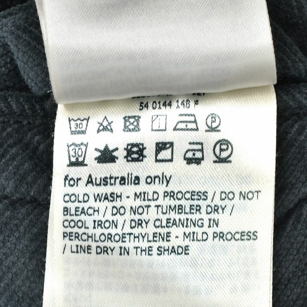 インコテックスINCOTEXコーデュロイパンツメンズ100番ツイル織りコットンストレッチチャコールグレーノープリーツスリムフィットウォッシュド加工国内正規品でらでら公式ブランド