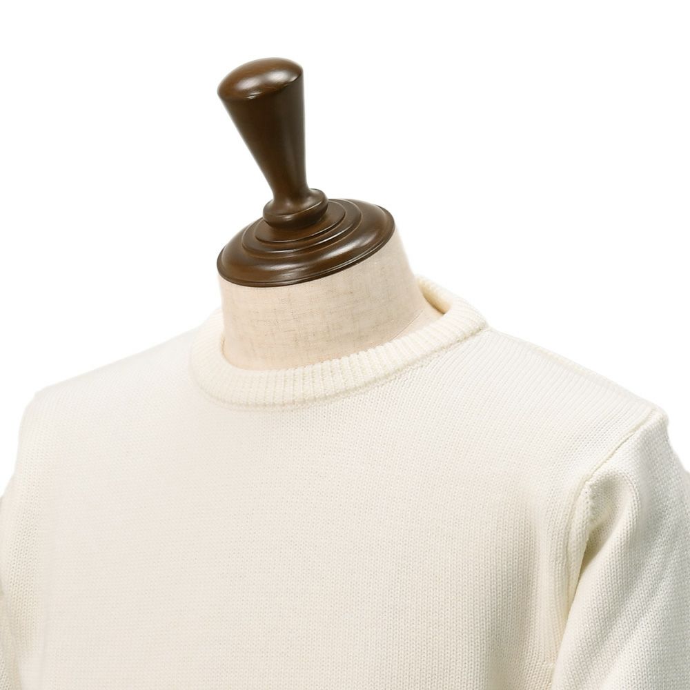 ノミアモnomiamoウールニットメンズgirocolloジーロコッロウール100%オフホワイトクルーネックミドルゲージ国内正規品でらでら公式ブランド