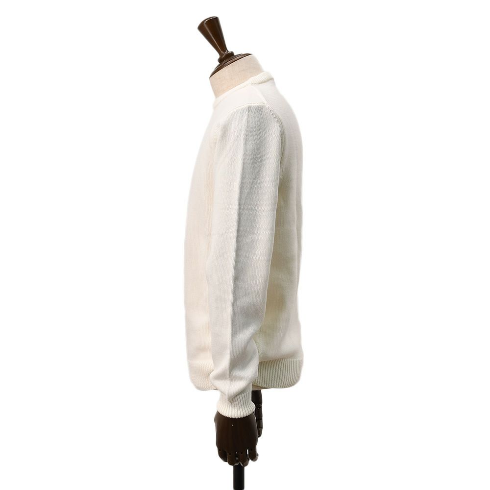 ノミアモnomiamoウールニットメンズgirocolloジーロコッロウール100%オフホワイトクルーネックミドルゲージ国内正規品でらでら公式ブランド