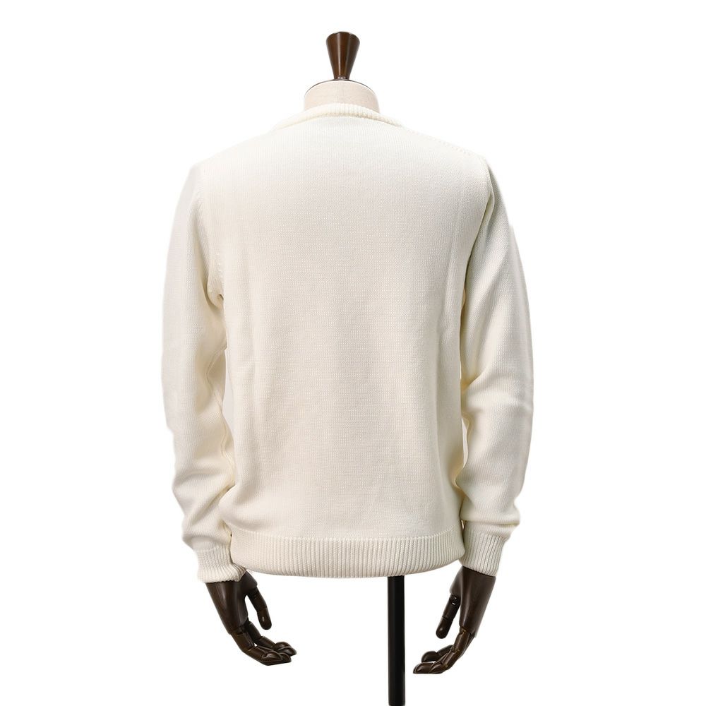 ノミアモnomiamoウールニットメンズgirocolloジーロコッロウール100%オフホワイトクルーネックミドルゲージ国内正規品でらでら公式ブランド