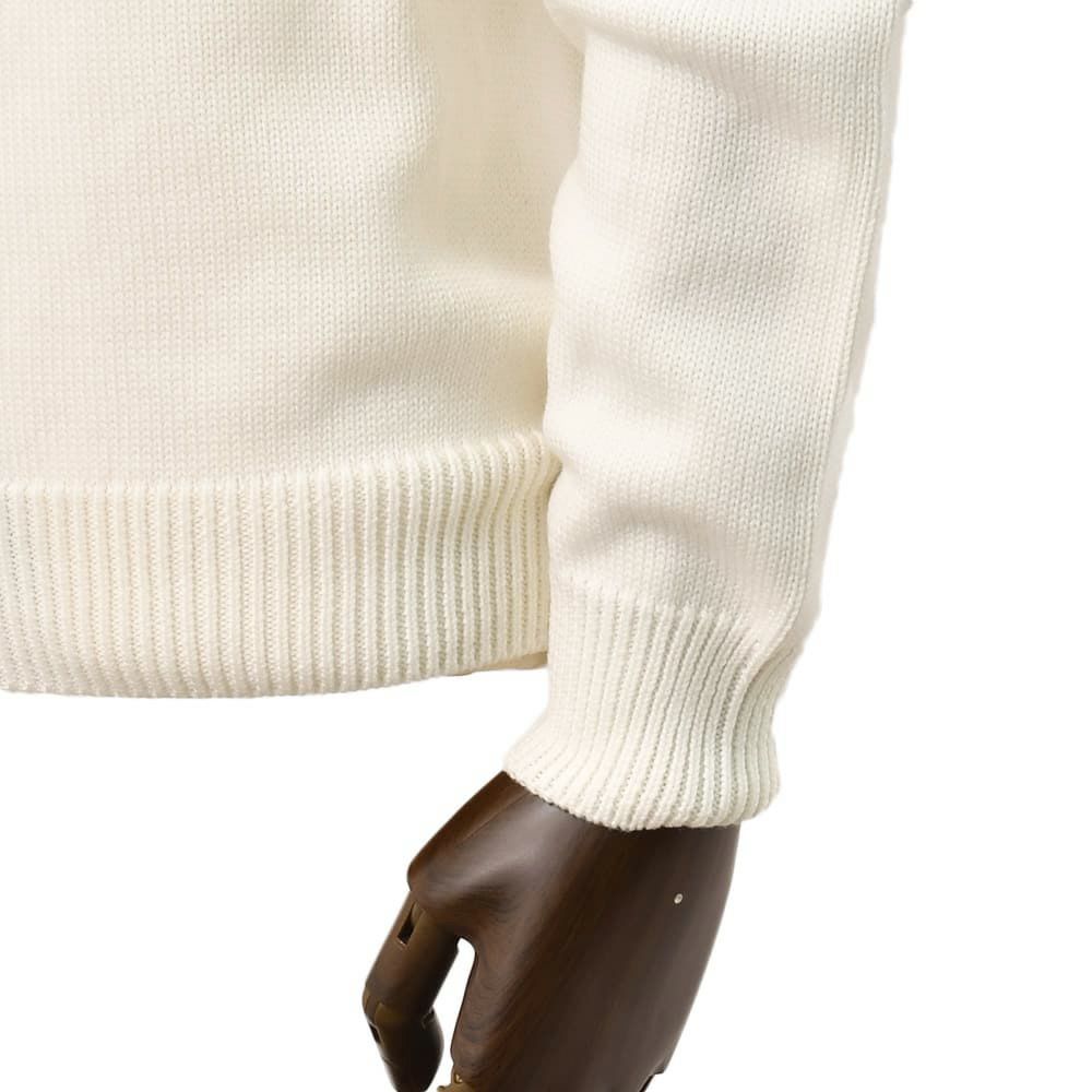 ノミアモnomiamoウールニットメンズgirocolloジーロコッロウール100%オフホワイトクルーネックミドルゲージ国内正規品でらでら公式ブランド