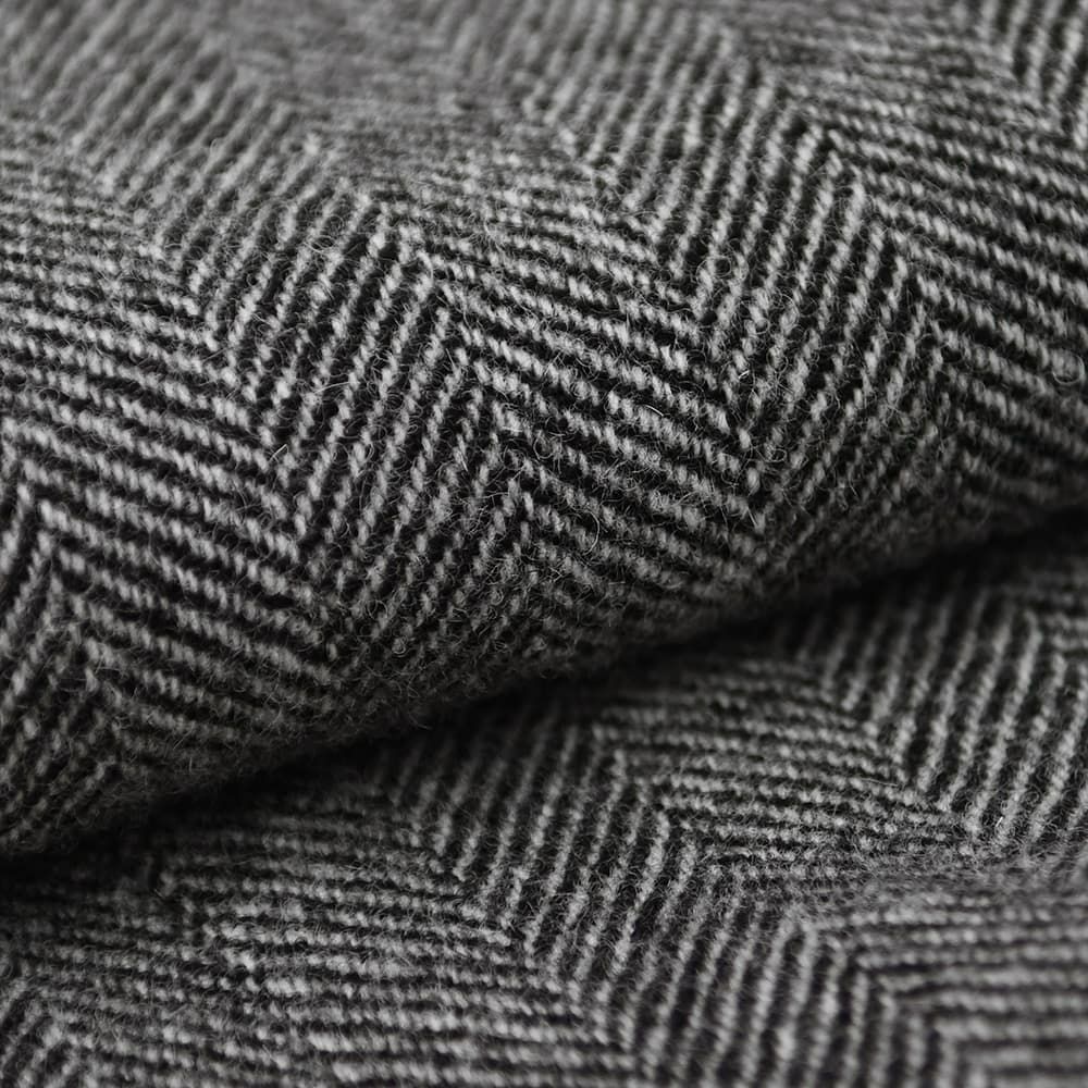 【ポイント8倍11/119:59まで】イーヴォHEVOベルテッドコートメンズタイロッケンBRINDISIブリンディジダブルブレストへリンボン柄ウールブラック×ホワイトラグランスリーブリラックスフィット国内正規品でらでら公式ブランド