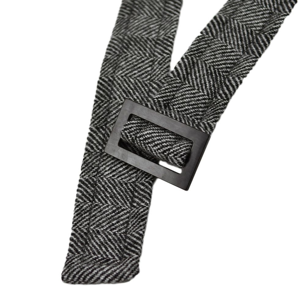 【ポイント8倍11/119:59まで】イーヴォHEVOベルテッドコートメンズタイロッケンBRINDISIブリンディジダブルブレストへリンボン柄ウールブラック×ホワイトラグランスリーブリラックスフィット国内正規品でらでら公式ブランド