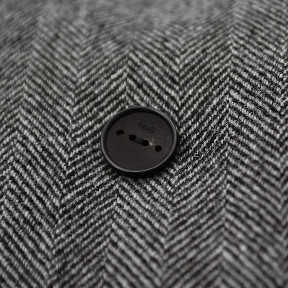 【ポイント8倍11/119:59まで】イーヴォHEVOベルテッドコートメンズタイロッケンBRINDISIブリンディジダブルブレストへリンボン柄ウールブラック×ホワイトラグランスリーブリラックスフィット国内正規品でらでら公式ブランド