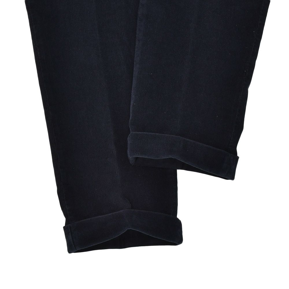 ブリリアBRIGLIA1949細畝コーデュロイパンツメンズコットンスラックスBG03モデルネイビー紺ノープリーツテーパードシルエット3点留めフロント国内正規品でらでら公式ブランド