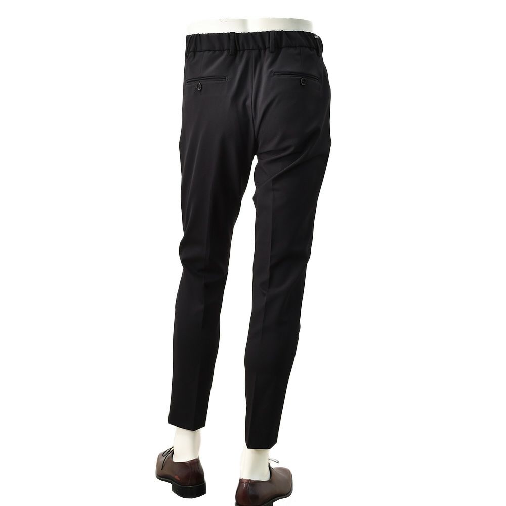 ビーエイブルBEABLEイージーパンツメンズRICCARDOリッカルドストレッチナイロンブラック黒1プリーツジップフライ国内正規品でらでら公式ブランド