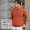 ヘルノHERNOクルーネックニットメンズミドルゲージセーターピュアウール生地テラコッタブランドエンボスロゴレギュラーフィットメタルパーツ国内正規品でらでら公式ブランド