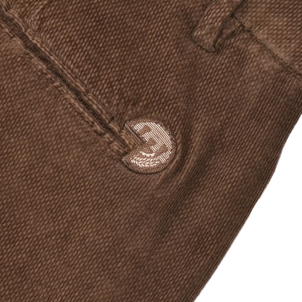 アントレアミENTREAMIS細畝コーデュロイパンツメンズコットンスラックス8188モデルブラウン茶スリムテーパードガーメントダイアイコンパッチ国内正規品でらでら公式ブランド