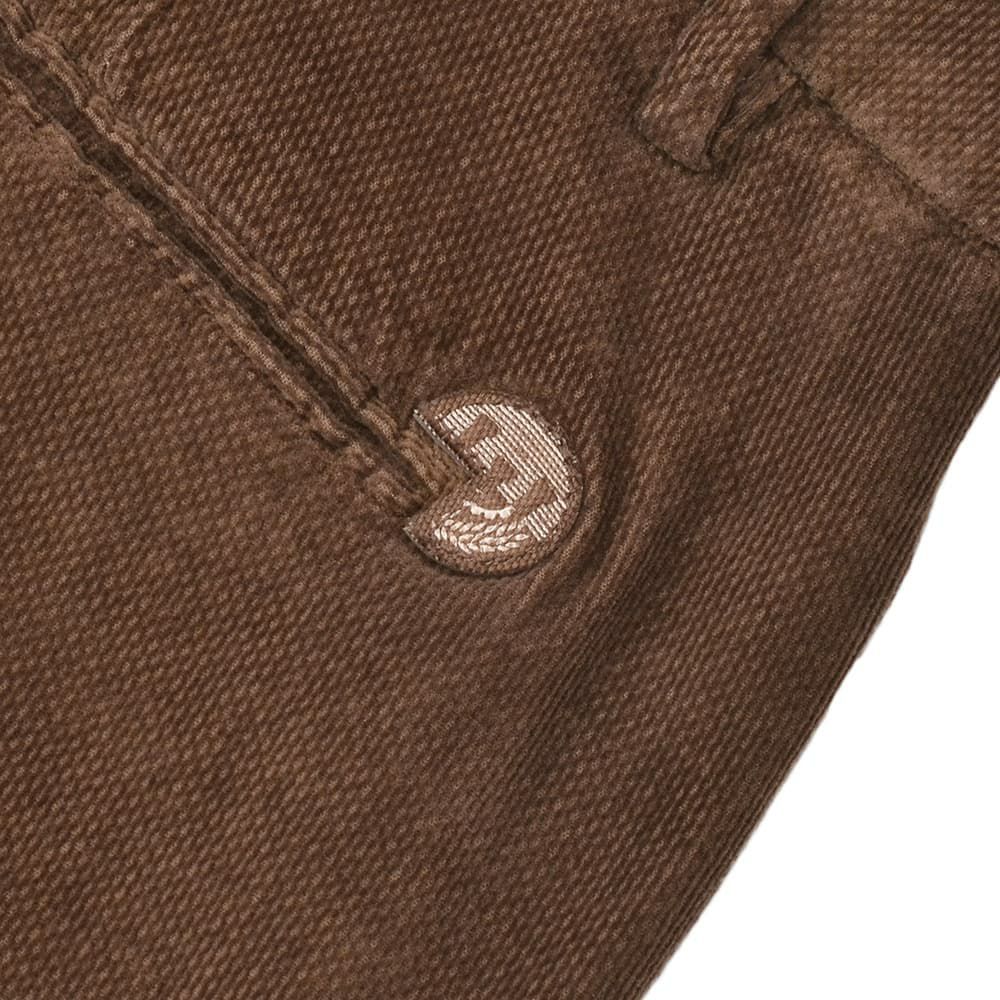 アントレアミENTREAMIS細畝コーデュロイパンツメンズコットンスラックス8188モデルブラウン茶スリムテーパードガーメントダイアイコンパッチ国内正規品でらでら公式ブランド