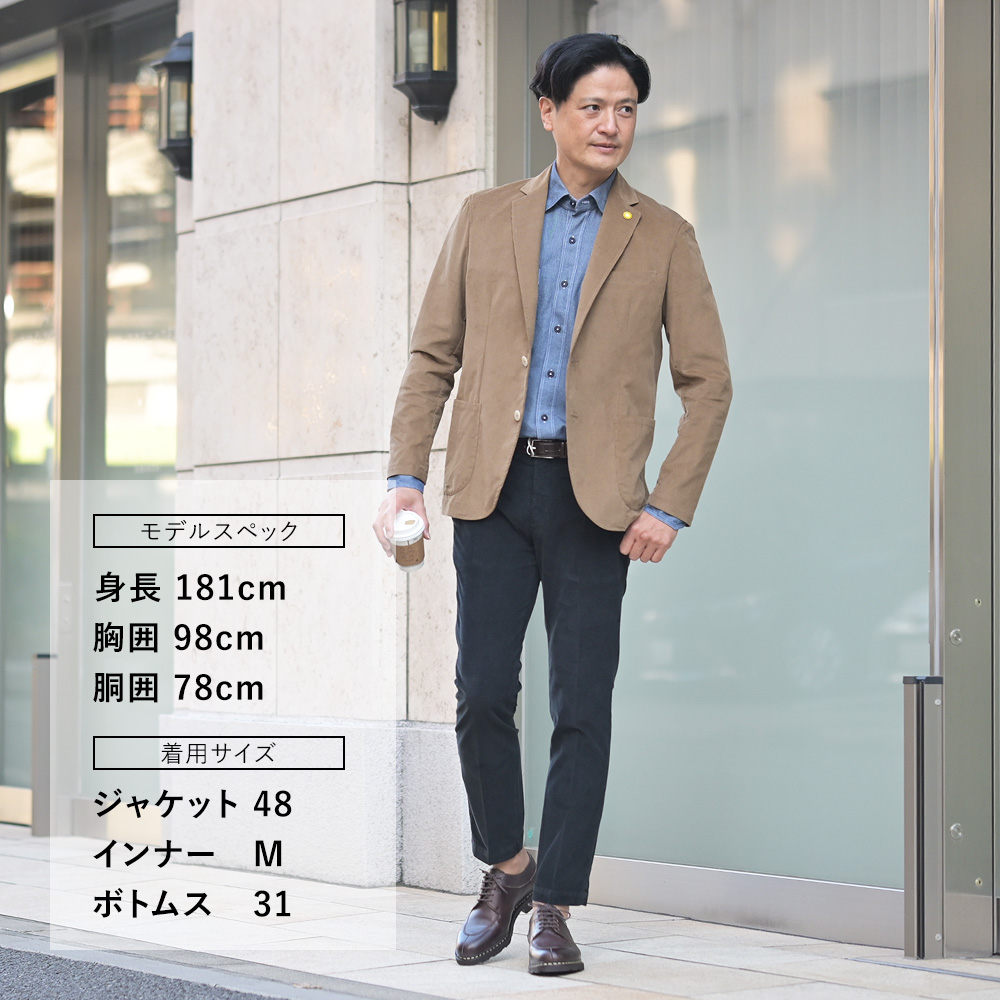 アントレアミENTREAMIS細畝コーデュロイパンツメンズコットンスラックス8188モデルブラック黒スリムテーパードガーメントダイアイコンパッチ国内正規品でらでら公式ブランド