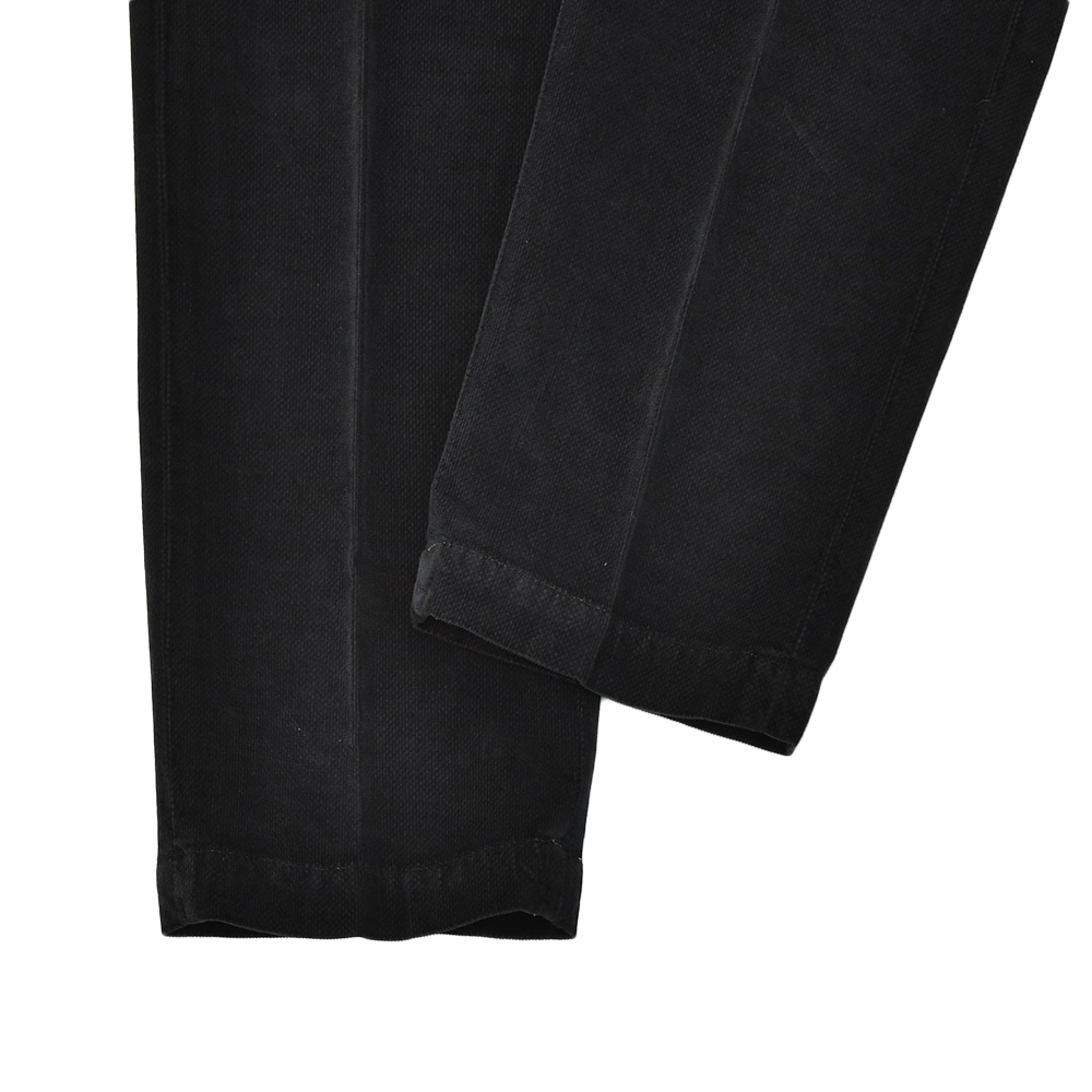 アントレアミENTREAMIS細畝コーデュロイパンツメンズコットンスラックス8188モデルブラック黒スリムテーパードガーメントダイアイコンパッチ国内正規品でらでら公式ブランド