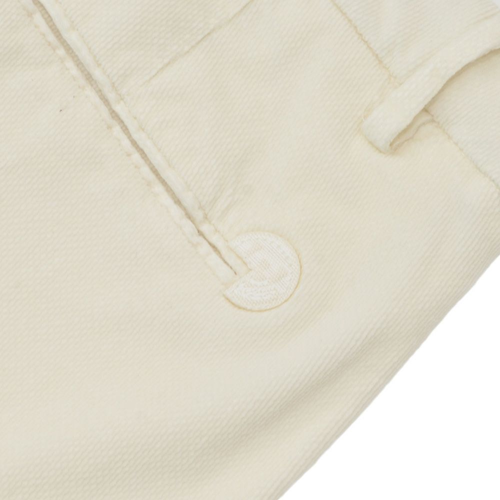 アントレアミENTREAMIS細畝コーデュロイパンツメンズコットンスラックス8188モデルオフホワイト白スリムテーパードガーメントダイアイコンパッチ国内正規品でらでら公式ブランド