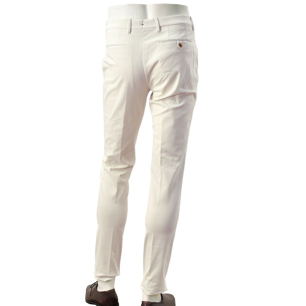 ベルウィッチBERWICHチノスラックスメンズコットンパンツMORELLOモレッロ当店別注オフホワイト白ノープリーツ先染めツイル生地スリムテーパード3点留めフロント国内正規品でらでら公式ブランド