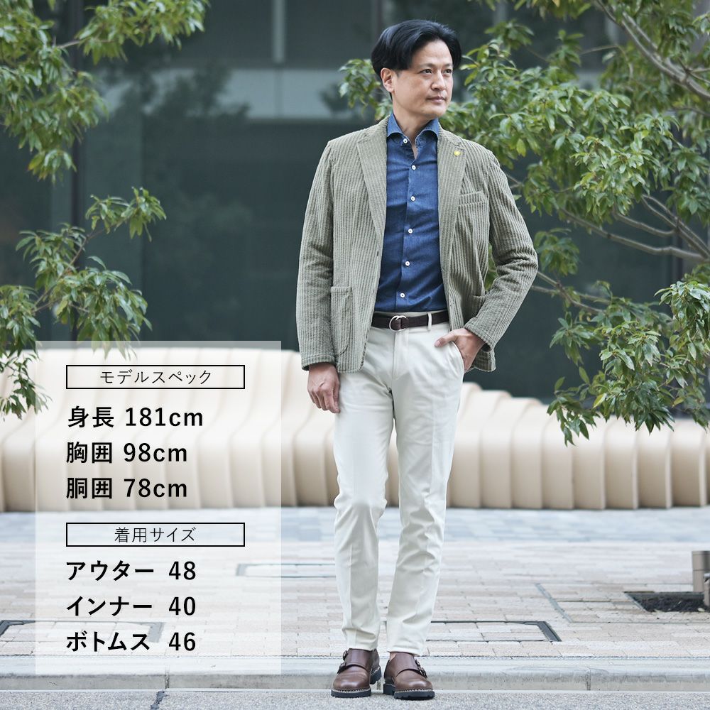 ベルウィッチBERWICHチノスラックスメンズコットンパンツMORELLOモレッロ当店別注オフホワイト白ノープリーツ先染めツイル生地スリムテーパード3点留めフロント国内正規品でらでら公式ブランド