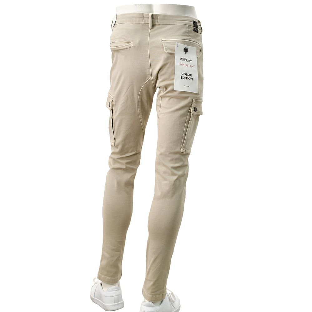 リプレイREPLAYカーゴパンツメンズストレッチパンツJAANモデルHyperflexハイパーフレックスシリーズグレージュ10.5オンススリムフィット国内正規品でらでら公式ブランド