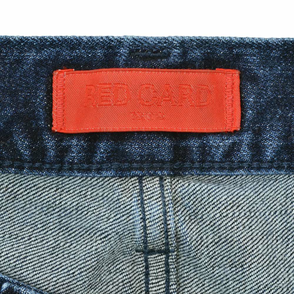 レッドカードトーキョーREDCARDTOKYOデニムパンツメンズストレートジーンズ当店別注モデルRhythmStraightリズムストレートインディゴウォッシュ製品染めオリジナルロゴでらでら公式ブランド