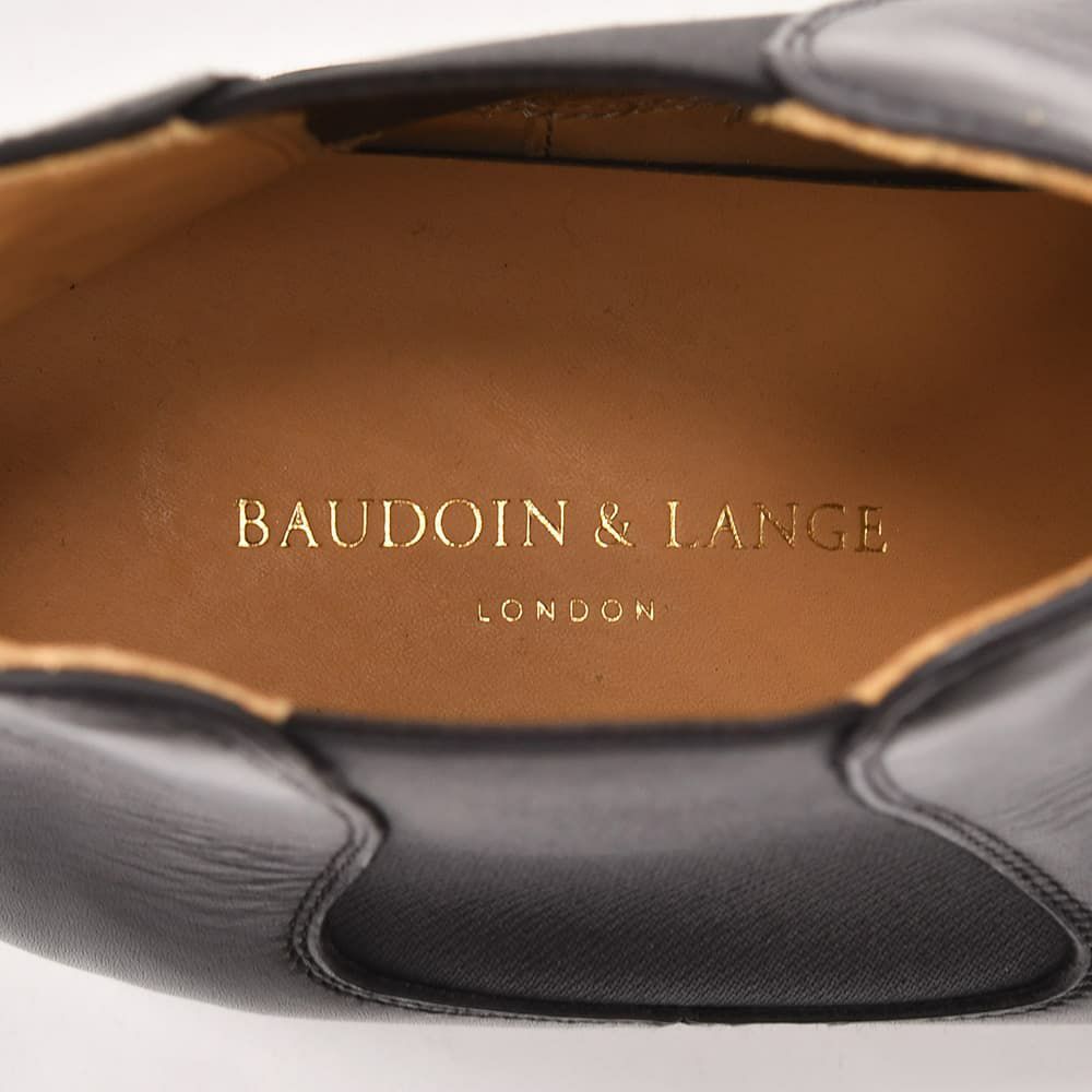 ボードインアンドランジBAUDOIN&LANGEサイドゴアブーツメンズチェルシーブーツWallBootsブラック黒カーフレザーラバーグリップレザーソール国内正規品でらでら公式ブランド