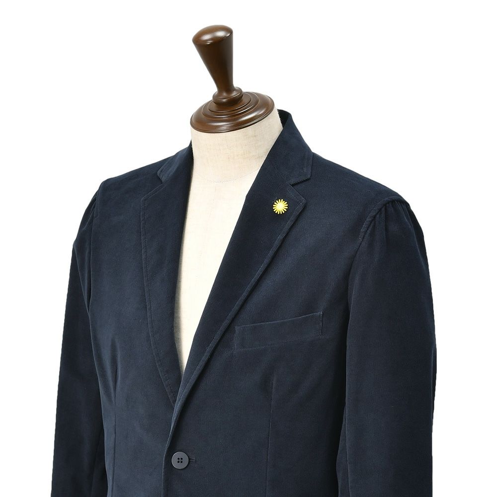 ジャンネットGIANNETTOシャツジャケットメンズCORALLOコラッロシリーズ細畝コーデュロイ生地ネイビー紺シングル2つ釦背抜き仕様イタリア製国内正規品でらでら公式ブランド