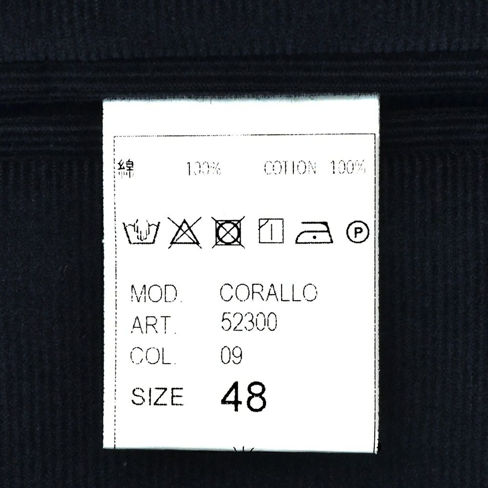 ジャンネットGIANNETTOシャツジャケットメンズCORALLOコラッロシリーズ細畝コーデュロイ生地ネイビー紺シングル2つ釦背抜き仕様イタリア製国内正規品でらでら公式ブランド