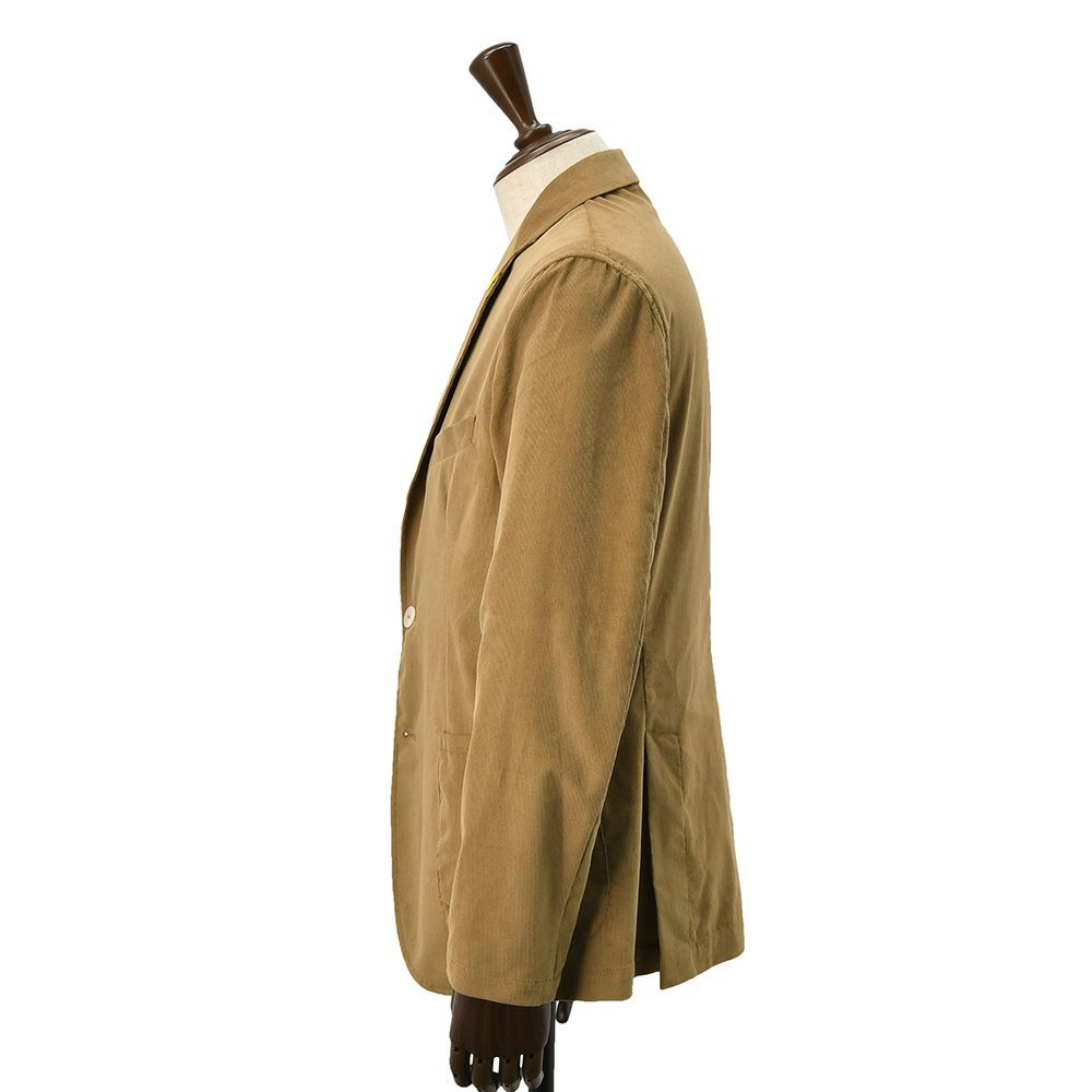 ジャンネットGIANNETTOシャツジャケットメンズCORALLOコラッロシリーズ細畝コーデュロイ生地ブラウン茶シングル2つ釦背抜き仕様イタリア製国内正規品でらでら公式ブランド