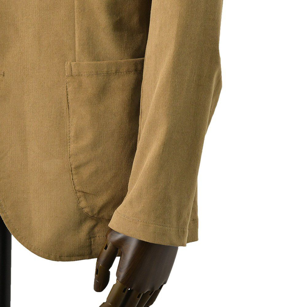 ジャンネットGIANNETTOシャツジャケットメンズCORALLOコラッロシリーズ細畝コーデュロイ生地ブラウン茶シングル2つ釦背抜き仕様イタリア製国内正規品でらでら公式ブランド