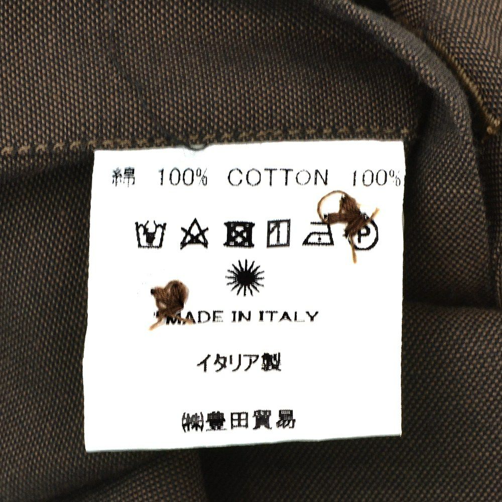 ジャンネットGIANNETTO長袖シャツメンズカラーシャンブレー生地コットン100％ヴィンチフィットVINCIFITブラウン茶ホリゾンタル襟イタリア製国内正規品でらでら公式ブランド
