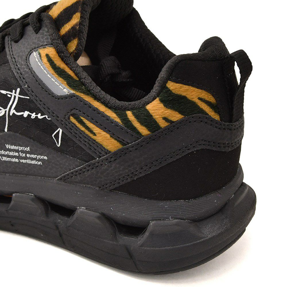 モイスルー360MOISTHROUGH360防水スニーカーメンズVENTIRISZBヴェンティリスリサイクルメッシュ素材ゼブラ柄ブラック×ゴールド通気防水機能搭載レースアップシューズでらでら公式ブランド
