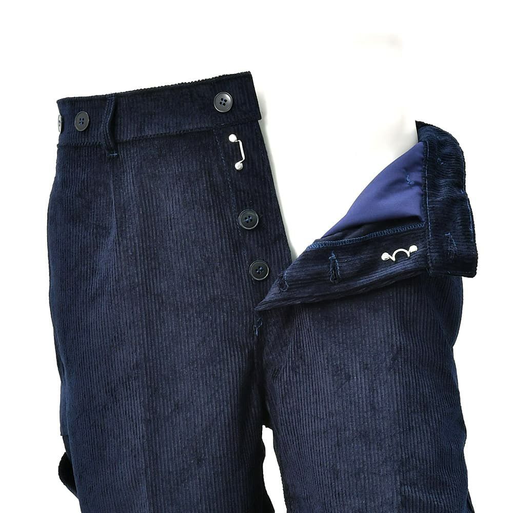 ルトラヴァイユールガリスLETRAVAILLEURGALLICEワークパンツメンズコーデュロイパンツLEPANTALONコットンリネンネイビー紺バックアジャスタールーズシルエット国内正規品でらでら公式ブランド