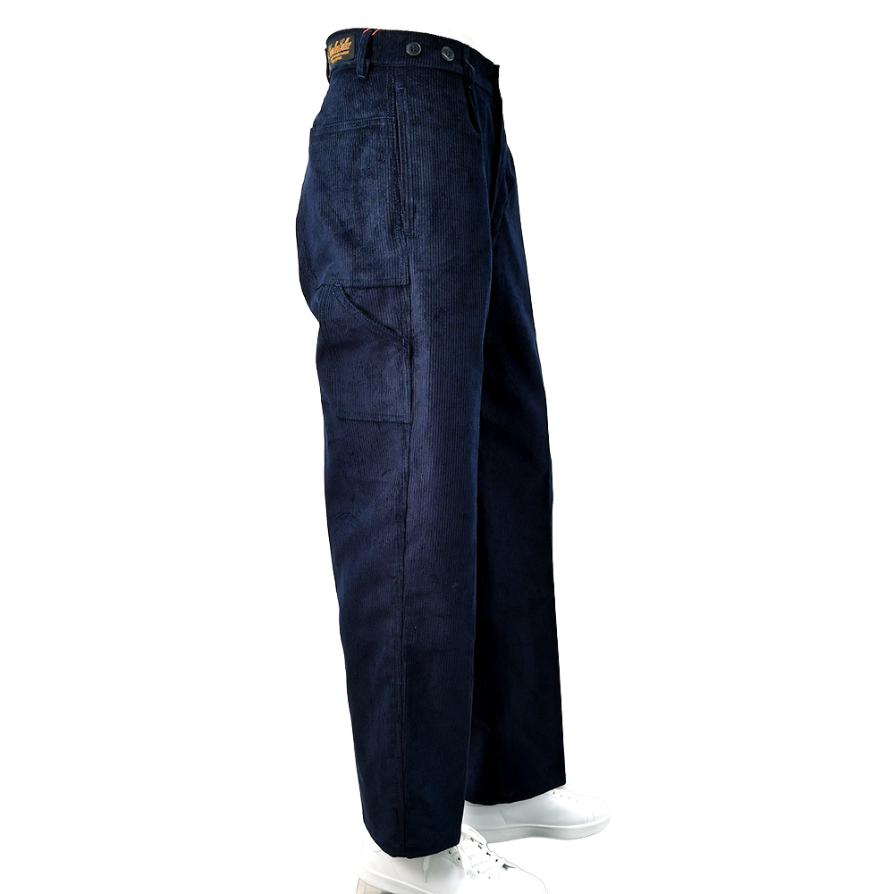 ルトラヴァイユールガリスLETRAVAILLEURGALLICEワークパンツメンズコーデュロイパンツLEPANTALONコットンリネンネイビー紺バックアジャスタールーズシルエット国内正規品でらでら公式ブランド