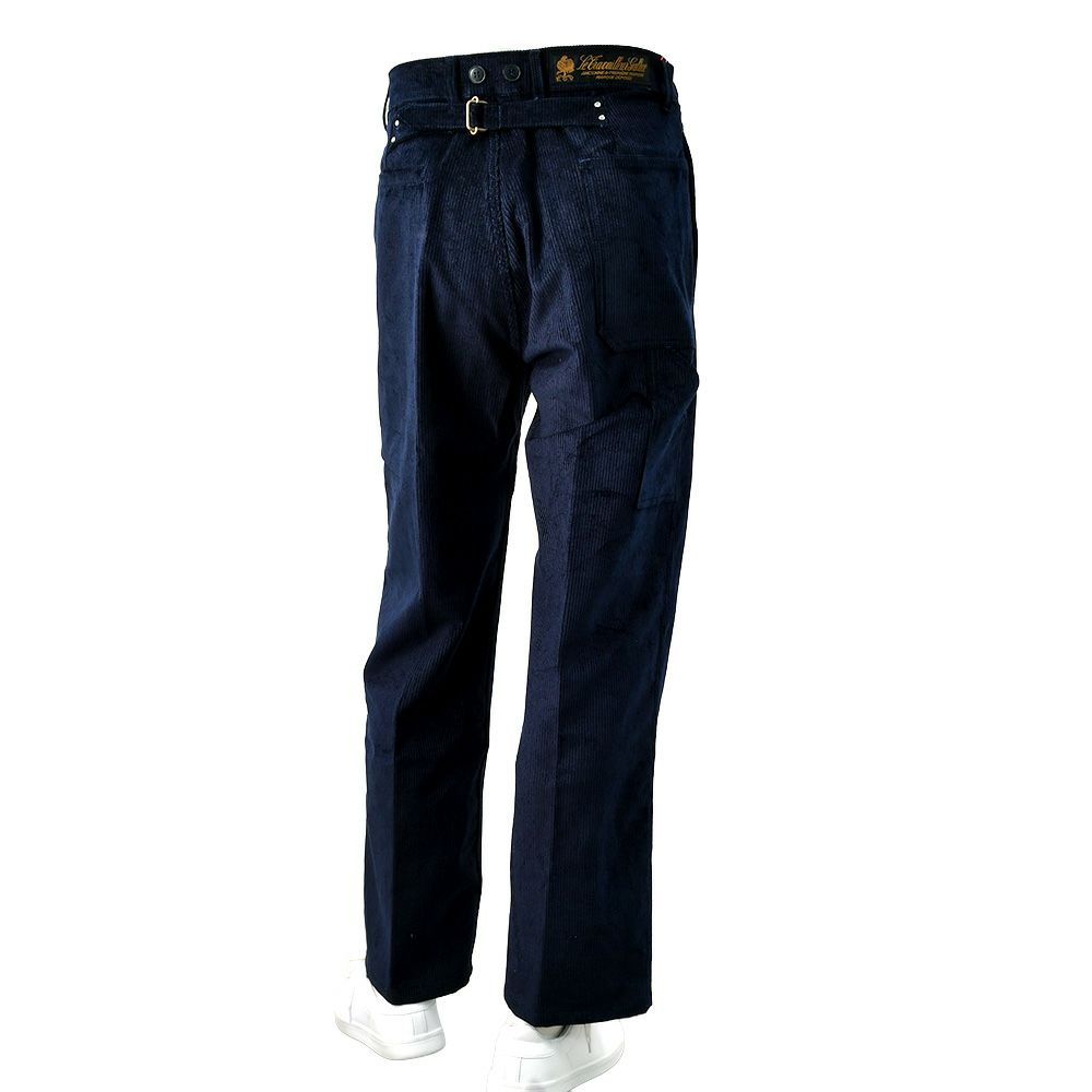 ルトラヴァイユールガリスLETRAVAILLEURGALLICEワークパンツメンズコーデュロイパンツLEPANTALONコットンリネンネイビー紺バックアジャスタールーズシルエット国内正規品でらでら公式ブランド