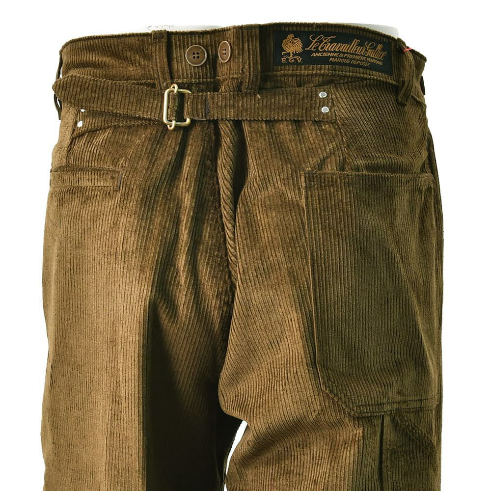 ルトラヴァイユールガリスLETRAVAILLEURGALLICEワークパンツメンズコーデュロイパンツLEPANTALONコットンリネンブラウン茶バックアジャスタールーズシルエット国内正規品でらでら公式ブランド