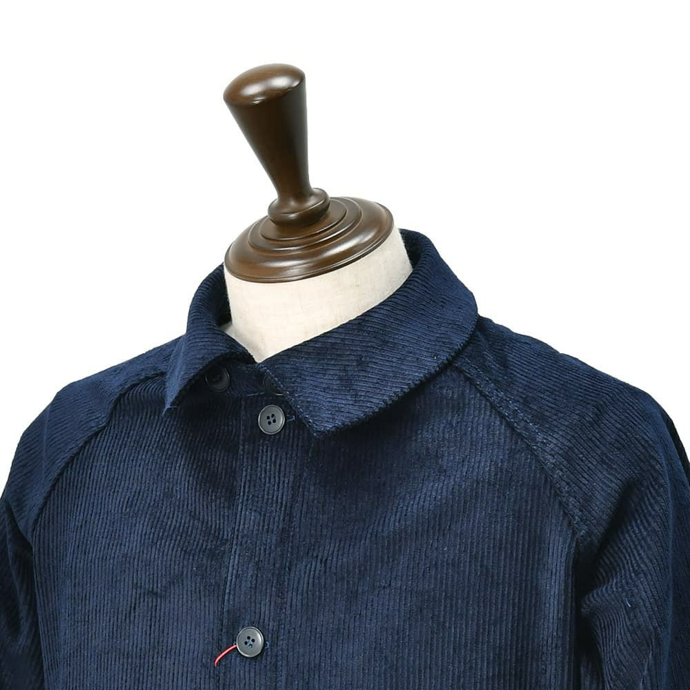 ルトラヴァイユールガリスLETRAVAILLEURGALLICEワークジャケットメンズコーデュロイブルゾンLEBLOUSONRAIEコットンリネンネイビー紺ラグランスリーブ裾アジャスター国内正規品でらでら公式ブランド